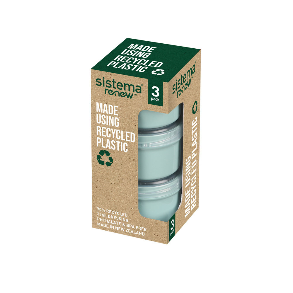 Набор контейнеров для заправки Sistema "Renew" 35мл, 3шт., цвет Светло-зеленый