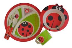 Набор бамбуковый посуды  Коровка  5пр. 4482559