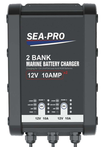 Зарядное устройство Sea-Pro (2х12В AGM, LEAD-ACID, LiFePo4 - нижний выход)
