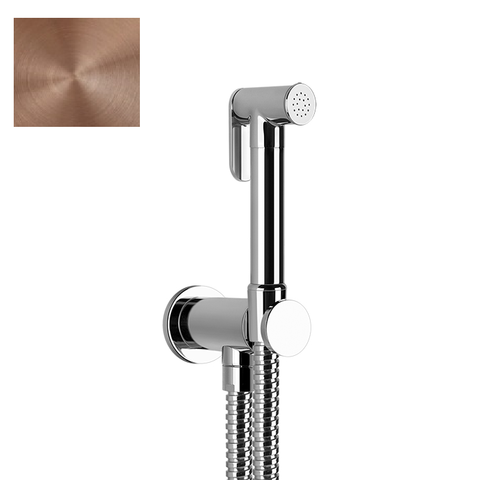 Gessi Гигиенический душ с выводом воды и держателем 14331-708, Copper Brushed PVD