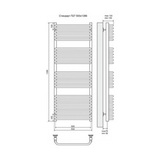 Полотенцесушитель электрический Terminus Стандарт П27 500x1386, ТЭН HT-1 300W, левый/правый