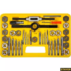 STAYER MaXCut, 40 предметов, инструментальная сталь, набор метчиков и плашек (2805-H40)
