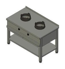 ПЛИТА ГАЗОВАЯ ВУЛКАН-HEIDEBRENNER KSW 02 WOK АРТ.8785 ДЛЯ МАГИСТРАЛЬНОГО ГАЗА