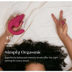 Бесконтактный клиторальный стимулятор Womanizer Blend, малиновый