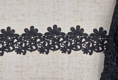 Кружево плетеное, ш. 7 см, чёрный