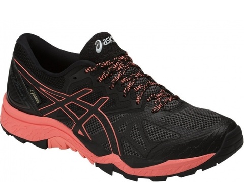 Кроссовки внедорожники Asics Gel-Fujitrabuco black-pink 6 G-TX Женские