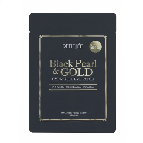 PETITFEE Гидрогелевые патчи для глаз ЖЕМЧУГ/ЗОЛОТО Black Pearl & Gold hydrogel Eye Patch, 2 шт (1 пара)