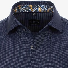 Сорочка Venti Modern Fit 103557500-100 из фактурной ткани темно-синяя
