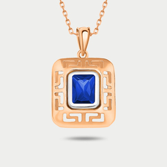 Подвеска из розового золота 585 пробы с фианитами для женщин (арт. 5875с3)