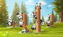 Случайная фигурка 52TOYS Panda Roll Fruit Tree Climbing Blind Box