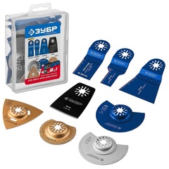 ЗУБР НР-8 UniLock, OIS-хвост., 8 предм., набор насадок для реноватора, Профессионал (15575)