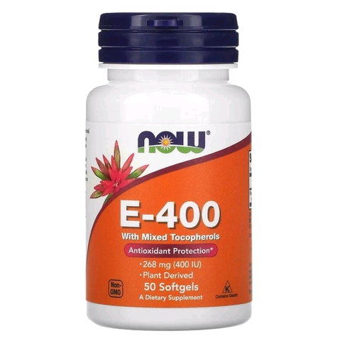 Now foods, E-400, 268 мг (400 МЕ), 50 мягких таблеток