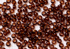 Бисер 8/0 PRECIOSA, 50г, прозрачный тёмно-коричневый