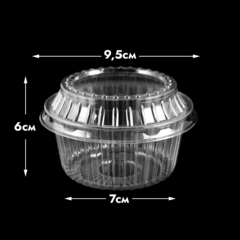 Креманка пластиковая без ножки с крышкой 1 шт