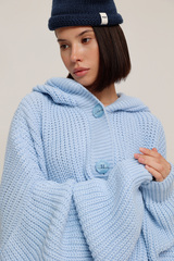 Кардиган вязанный с капюшоном