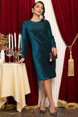 Платье вечернее Кристальный блеск (бирюзовое) П14709-8М LT Collection
