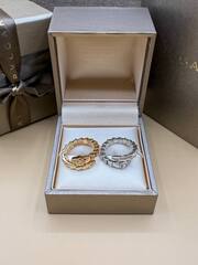 Кольцо ЗМЕЯ-SERPENTI одинарное с камнями на голове lux качество VGOLD цвет белое/розовое золото