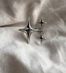 Кольцо разъемное МЕТЕОРИТЫ в стилистике POISON DROP цвет золото/серебро