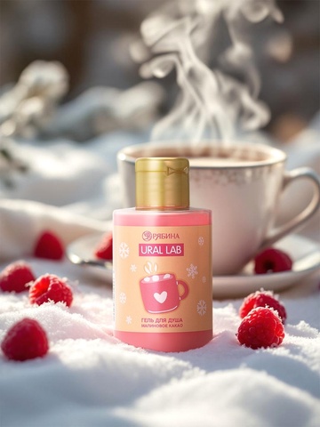 Гель для душа «Малиновое какао», 100 мл, URAL LAB
