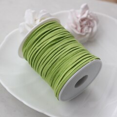 Шнур замшевый (искусственный), цвет авокадо, 2,3*1 мм, 1 метр, ШН007