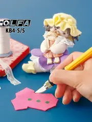 OLFA 6 мм, для ножа, закругленные лезвия (OL-KB4-R/5)