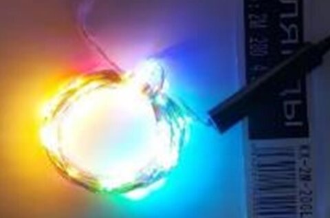 Гирлянда нить КОНСКИЙ ХВОСТ КАПЕЛЬКА РОСЫ (2 м/20лин/500л) с режим.,в туб МУЛЬТИ