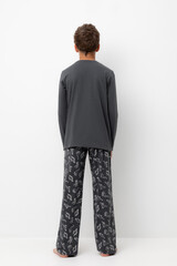 пижама  для мальчика  КБ 2832/серый гранит,дино друзья