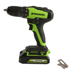 Дрель-шуруповерт Greenworks GD24DD35K2 24V (35Нм) аккумуляторная, с АКБ 2 А/ч и ЗУ (в кейсе)