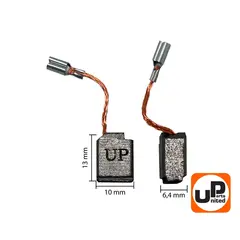 Щетка графитовая UNITED PARTS для DeWALT (аналог 1003860-00/1003857-00) 6,4/4х10х13мм АВТОСТОП (90-0898)