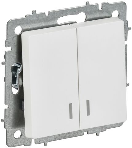 BRITE Выключ. 2-кл. с инд. 10А ВС10-2-1-БрАБ а/б IEK