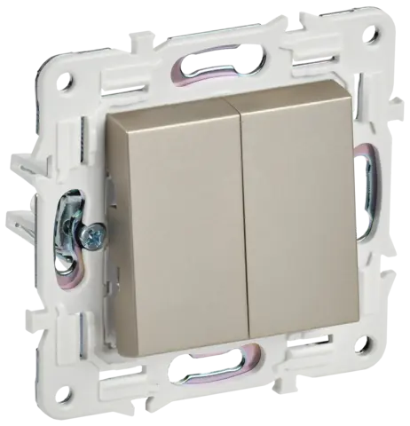 SKANDY Выключ. 2-кл. прох. 10А SK-V05Sh шамп. IEK