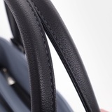 Сумка Саломея 203 гладкий серо-голубой + черный