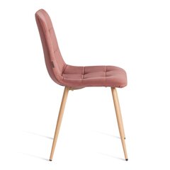 Стул Чили / CHILLY (mod. JSC-220) металл натуральный/велюр коралловый