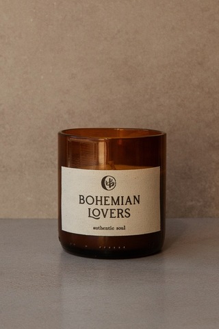 Свеча в стеклянном стакане Bohemian Lovers с ароматом Sattva