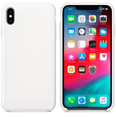 Силиконовый чехол Silicon Case Premium для iPhone Xs Max (Белый) 100% ORG