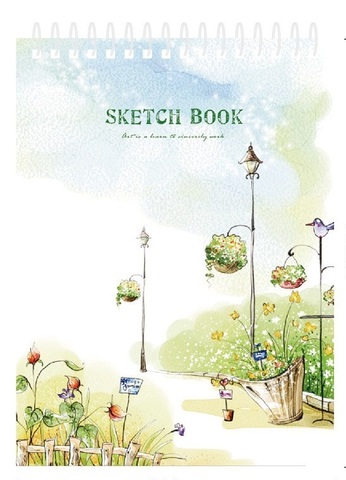 Sketchbook Flower A4 green