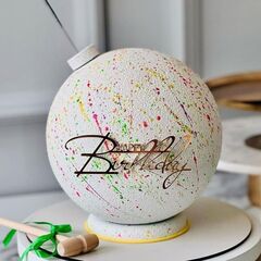 Топпер боковой для торта Happy Birthday № 2 золото