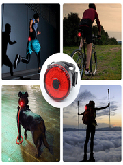 Задняя светодиодная яркая водонепроницаемая фара для велосипеда, цвет черно-красный, количество-1шт, батарейки в комплекте
