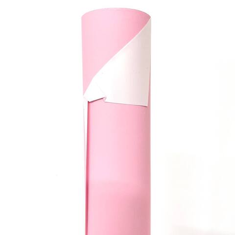 Упаковочная пленка/для цветов, Двухсторонняя матовая, Розовый/Белый, 65 мкм, 0,58*10 м