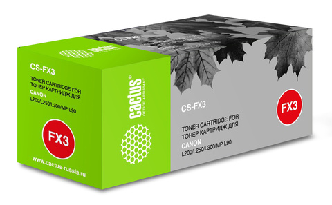 Картридж лазерный Cactus CS-FX3 FX-3 черный (2700стр.) для Canon L200, L250, L300, MP-L90