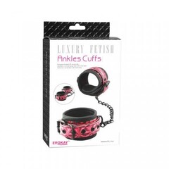 Оковы для ног на цепочке Luxury fetish красные