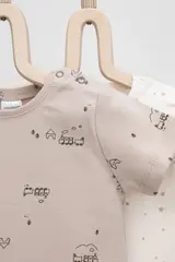 фуфайка для новорожденных  К 302522-2уп/паровозики,свет звезд
