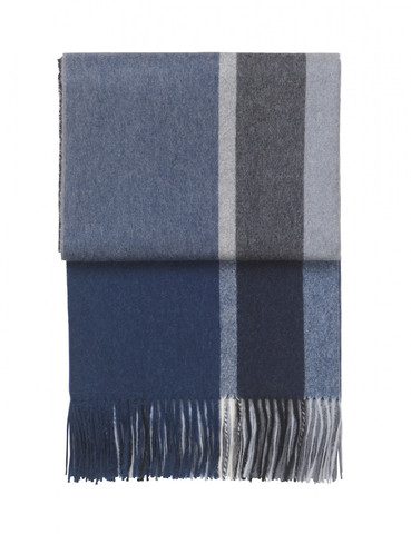 Плед 130x200 Elvang Manhattan Dark Blue - Asphalt