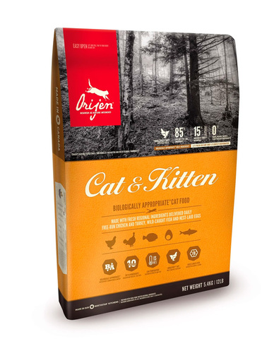 Orijen Cat & Kitten 85/15 корм беззерновой для кошек Цыпленок 1,8 кг