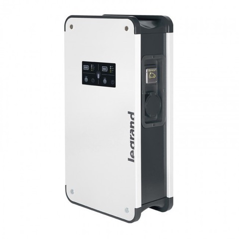 Металлическая трехфазная зарядная станция Legrand Green'up Premium, для 2 автомобилей (0 590 49)