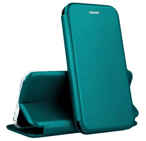 Чехол-книжка из эко-кожи Deppa Clamshell для Samsung Galaxy S6 (Зеленый)