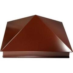 Колпак на столб металл 39х39 Ral 6005 зеленый