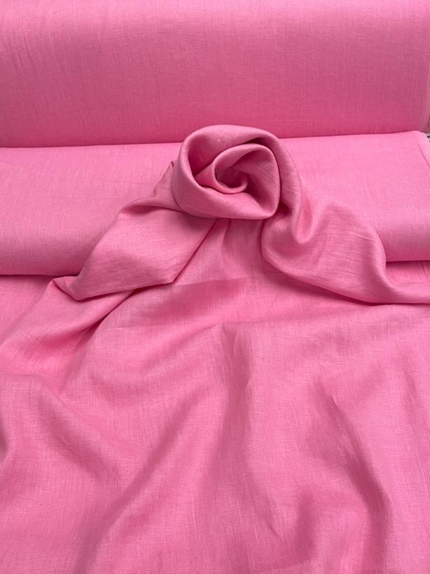 Лен смягченный - цвет розовый