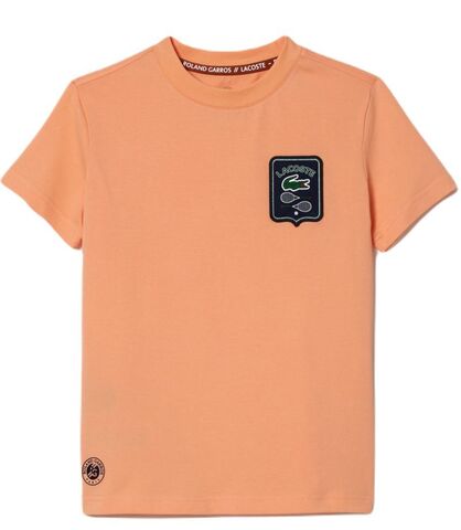 Детская теннисная футболка Lacoste Sport Roland Garros Edition Badge T-shirt - light orange