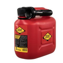 Канистра DDE для ГСМ, 5 л, антистатическая, крышка с замком, трубка для заливки (917-859)